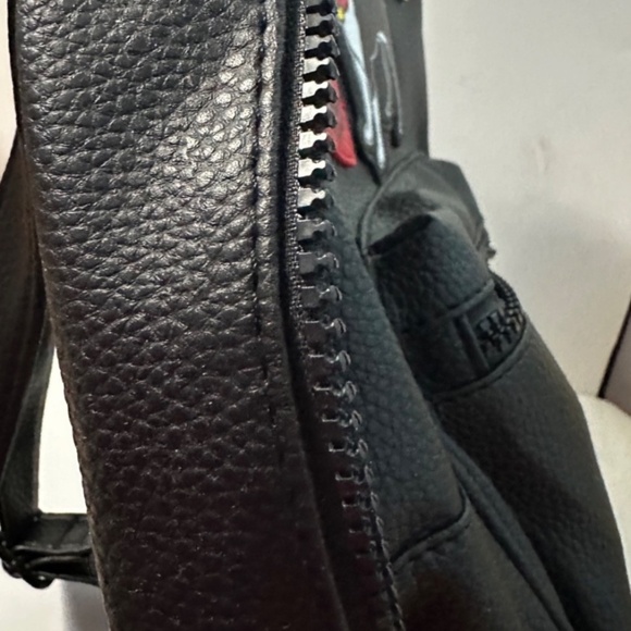 Marc Tetro Mini Backpack French Bulldog Dog Black Faux Leather – Like New - Picture 6 of 8